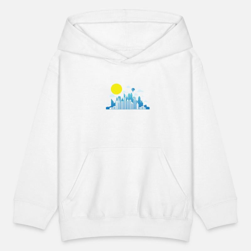 Skyline with Moon Building City Silhouette