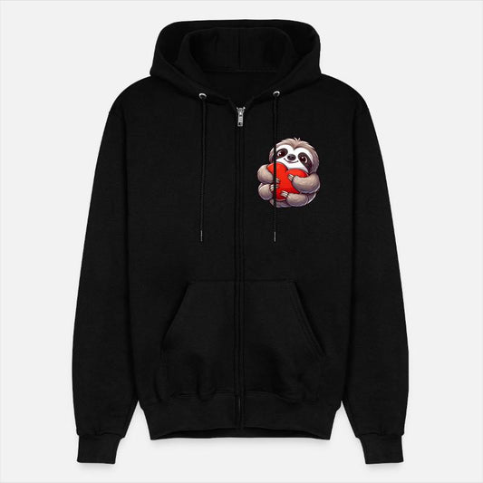 Sloth in love Valentine's heart romance