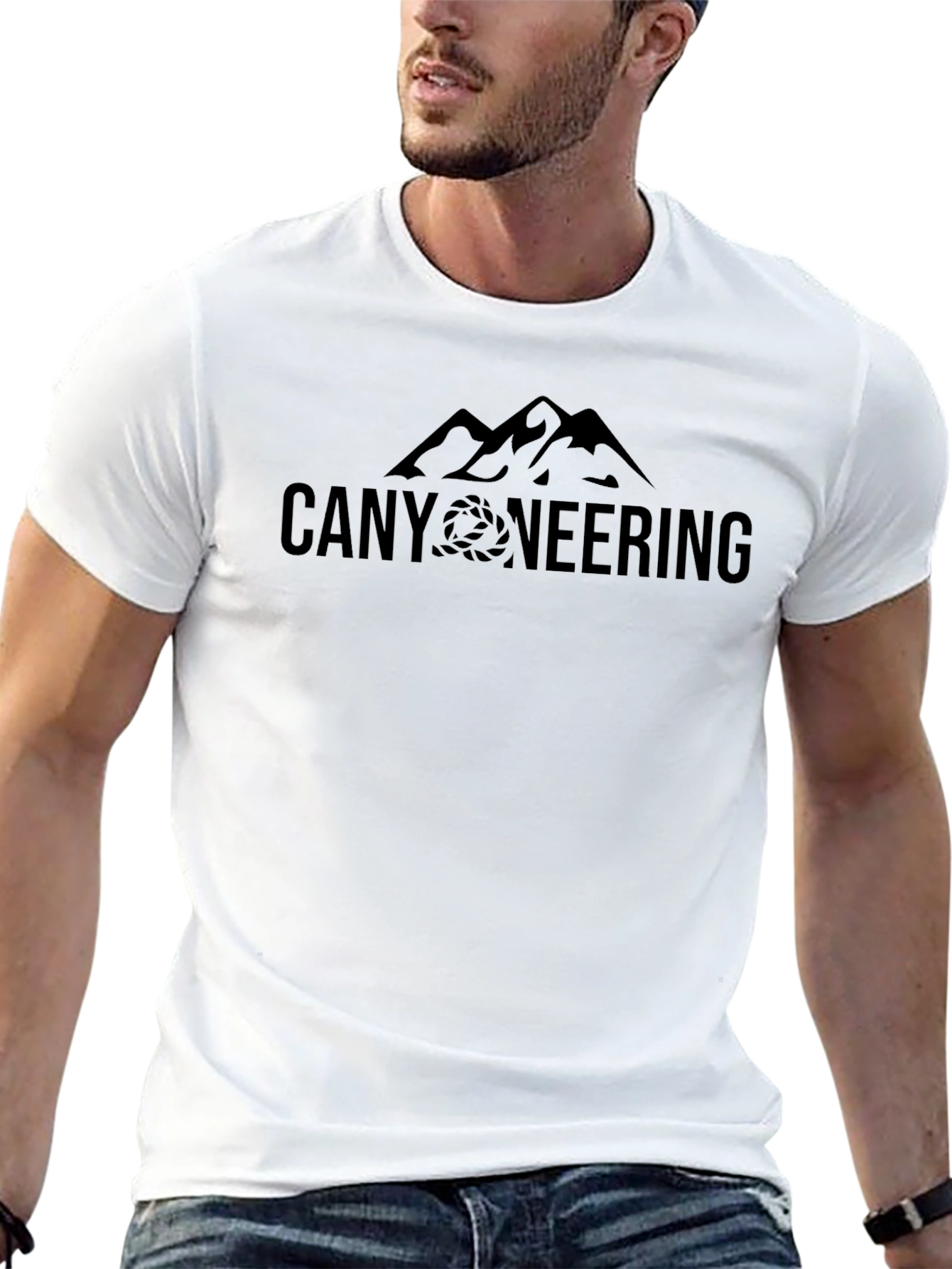 Canyoneering Mountain Graphic Tee - Black