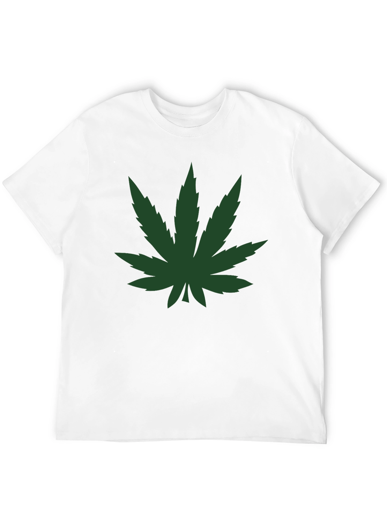 Cannabis Leaf Graphic Black T-Shirt