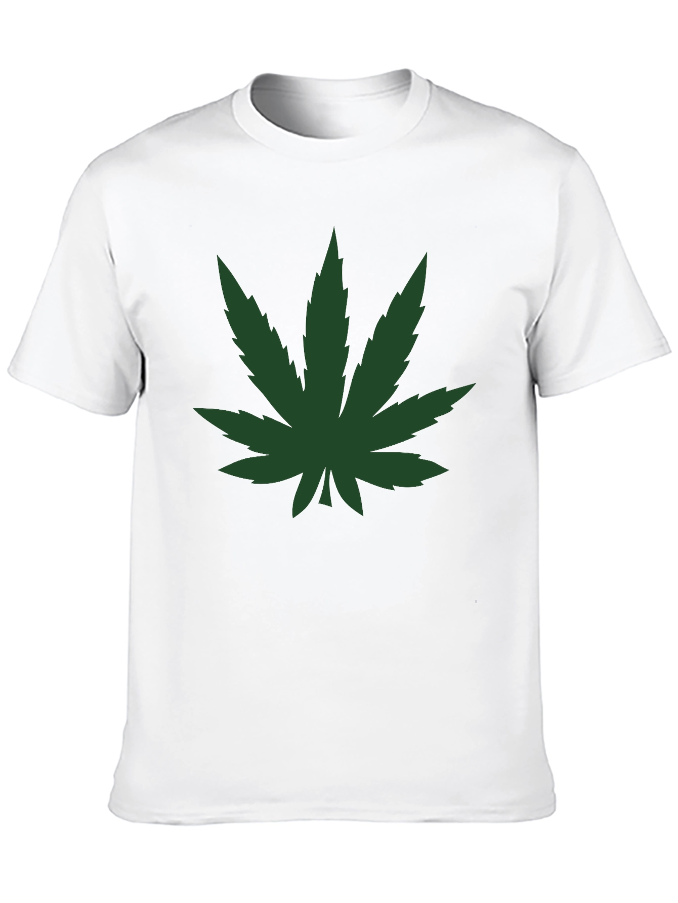 Cannabis Leaf Graphic Black T-Shirt