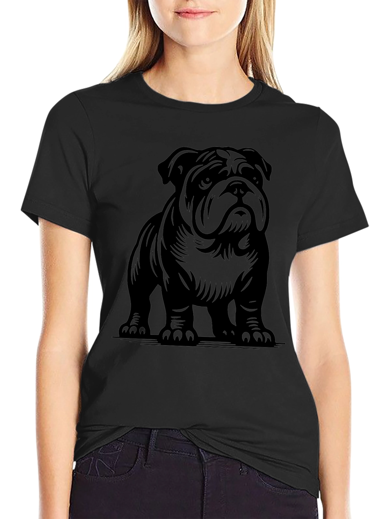 Bulldog Graphic Tee - Mens Black T-Shirt