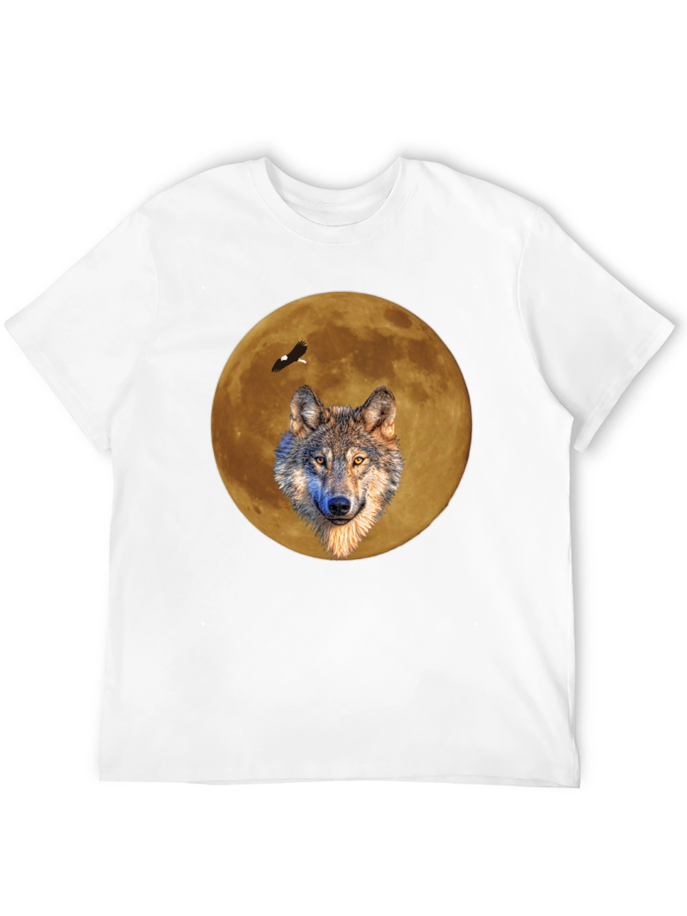 Wolf Moon Graphic Tee - Black Casual T-Shirt
