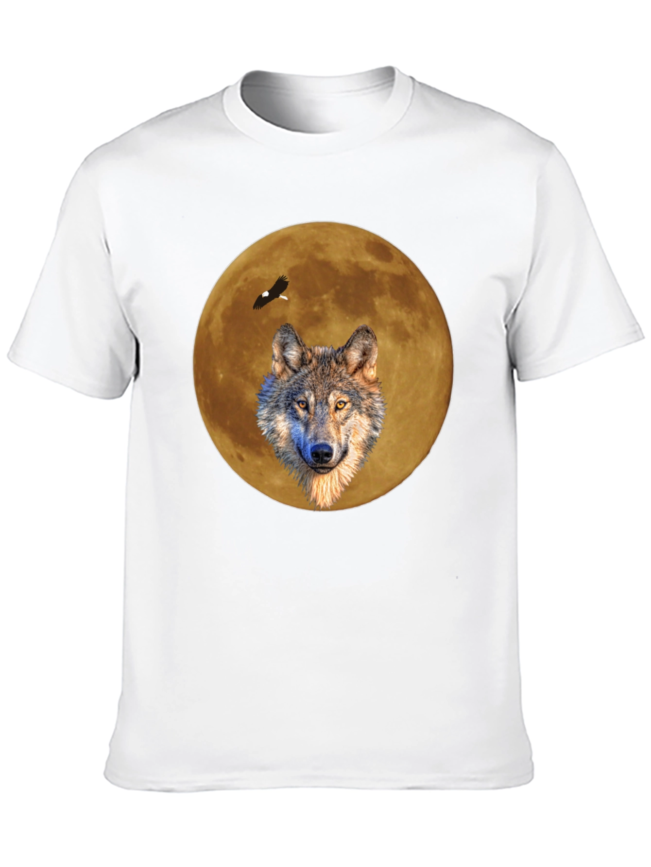Wolf Moon Graphic Tee - Black Casual T-Shirt