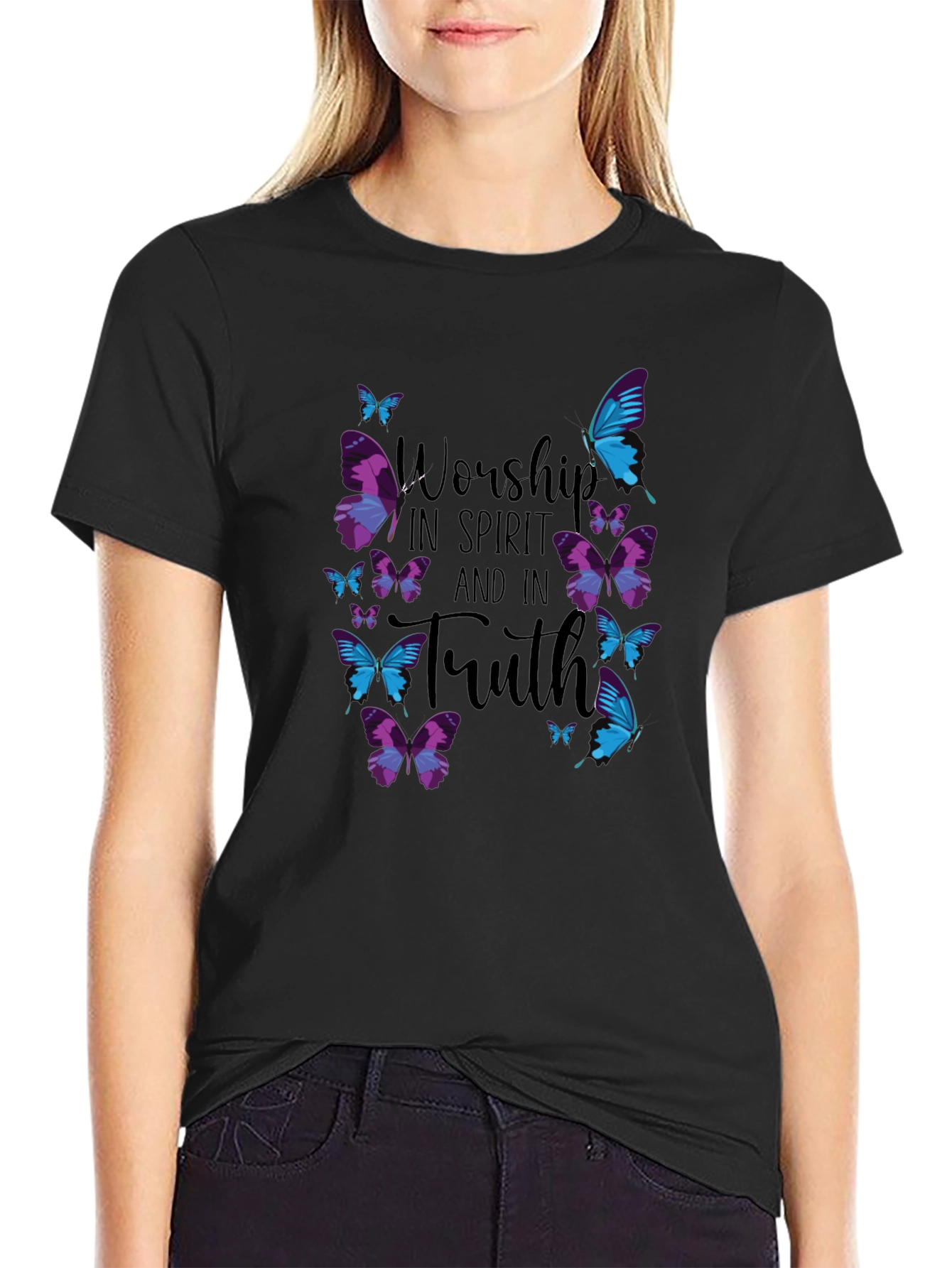 Worship in Spirit and Truth Butterfly T-Shirt