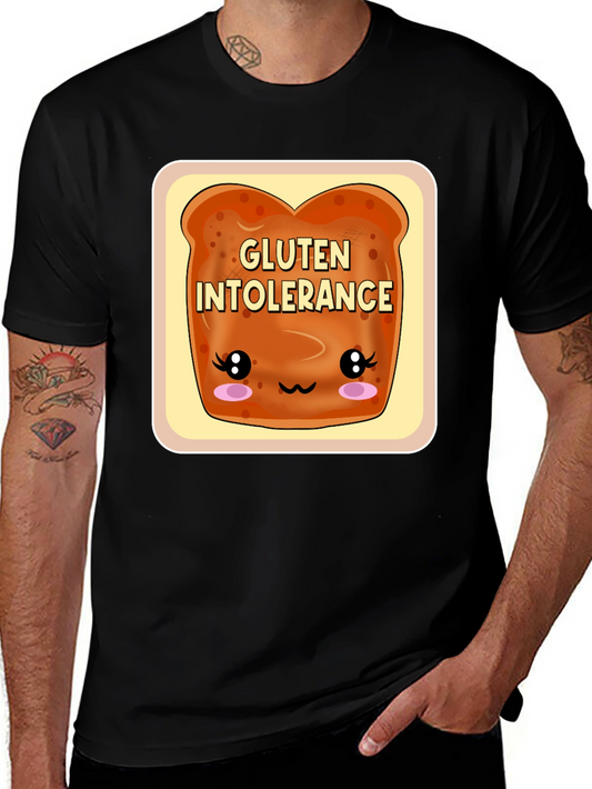 Gluten Intolerance Kawaii T-Shirt - Black Cute Food Allergy Tee