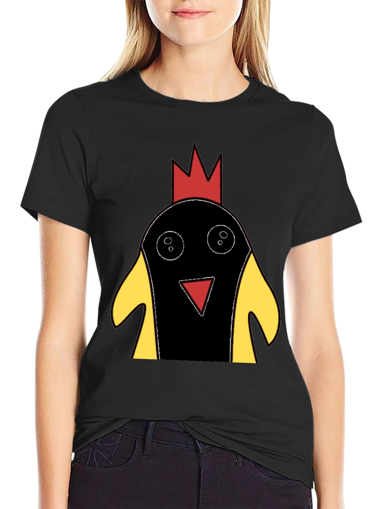 Funky Chicken T-Shirt - Black Cotton Tee