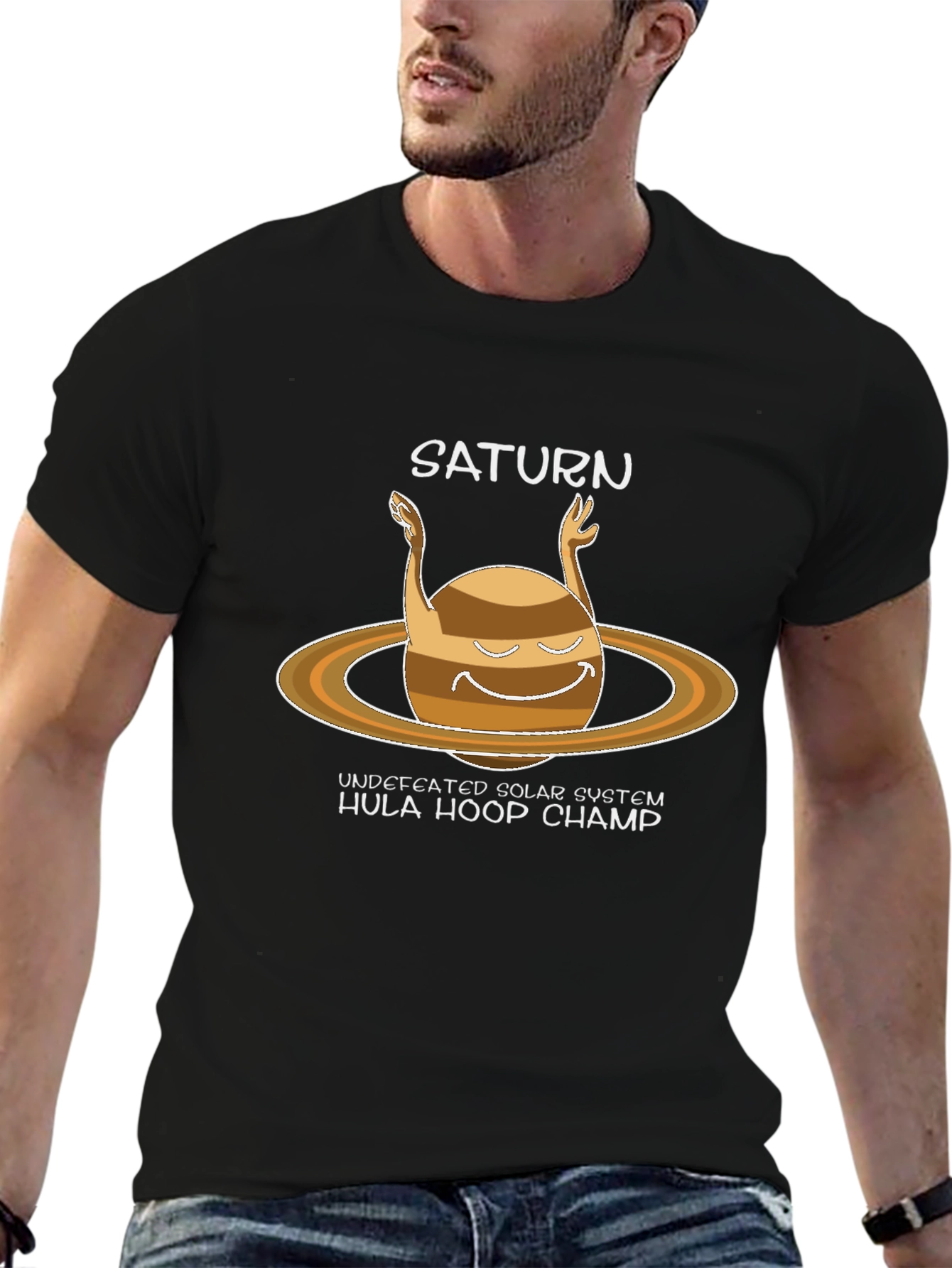 Saturn Hula Hoop Champ T-Shirt - Undefeated Solar System