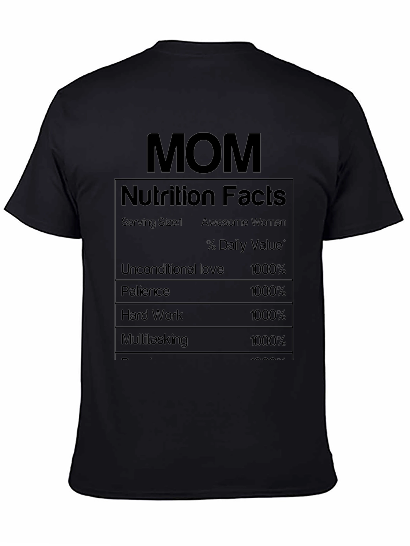 Mom Nutrition Facts T-Shirt - Awesome Woman