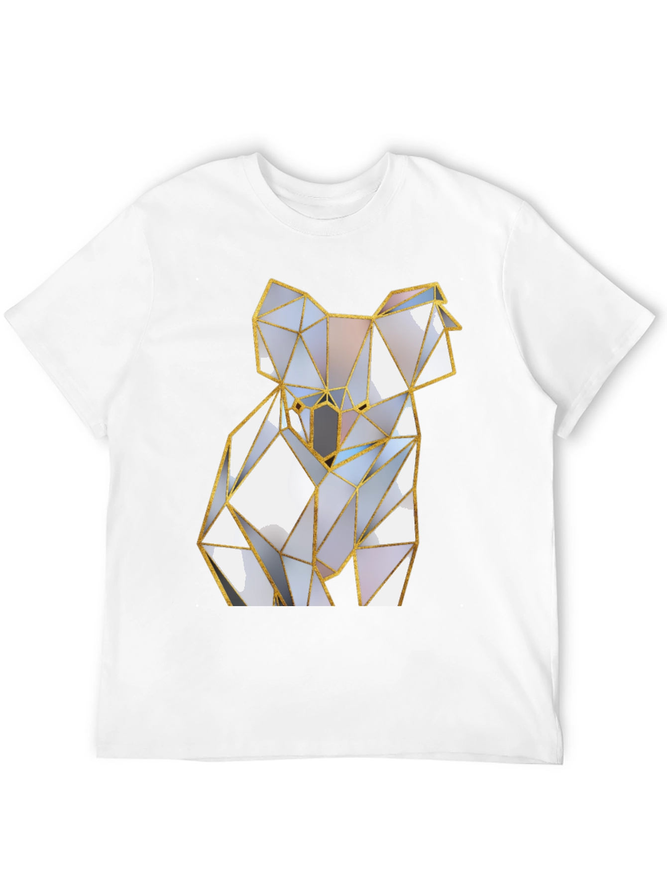 Geometric Koala Graphic Tee - Modern Style