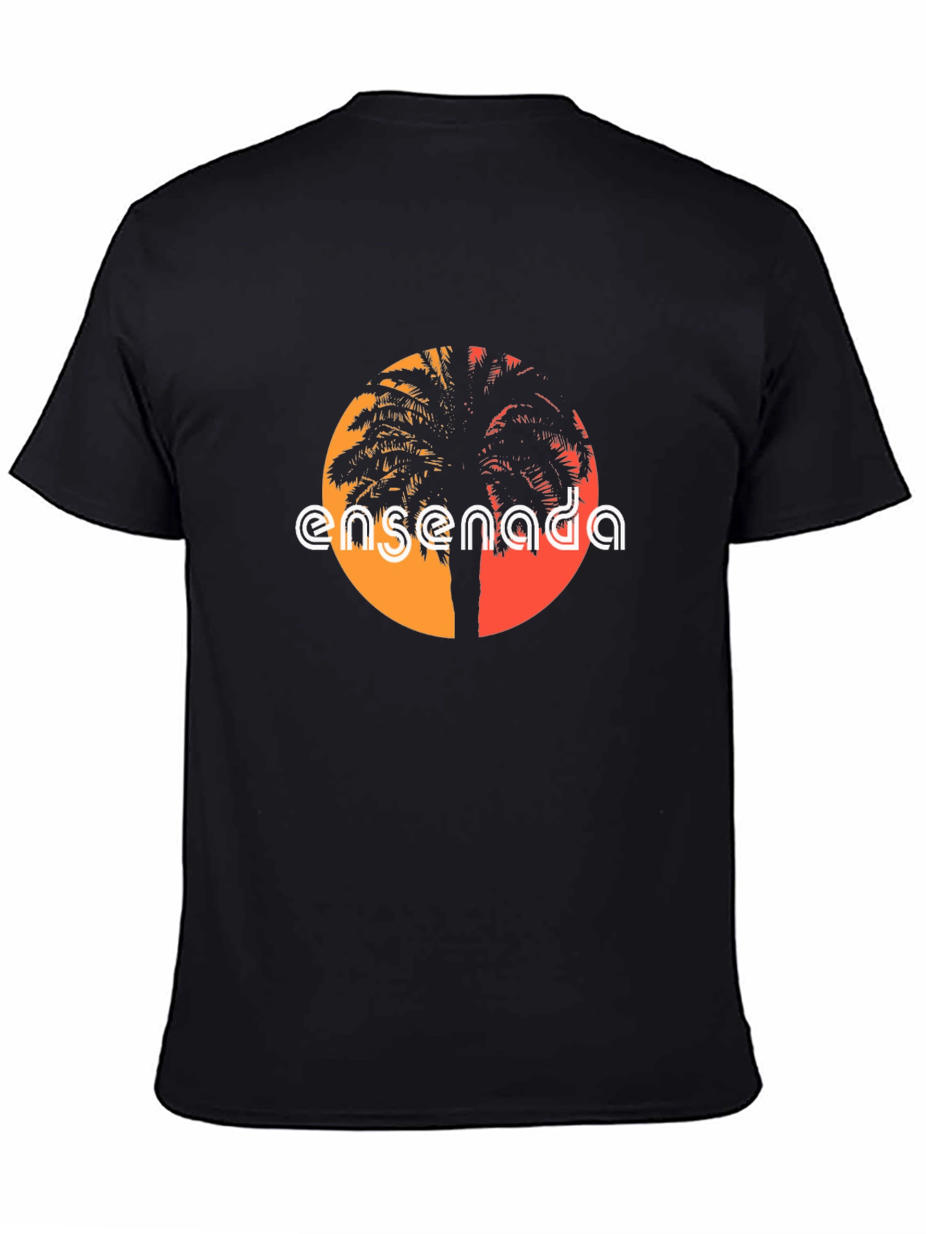 Ensenada Palm Tree Graphic Tee - Black