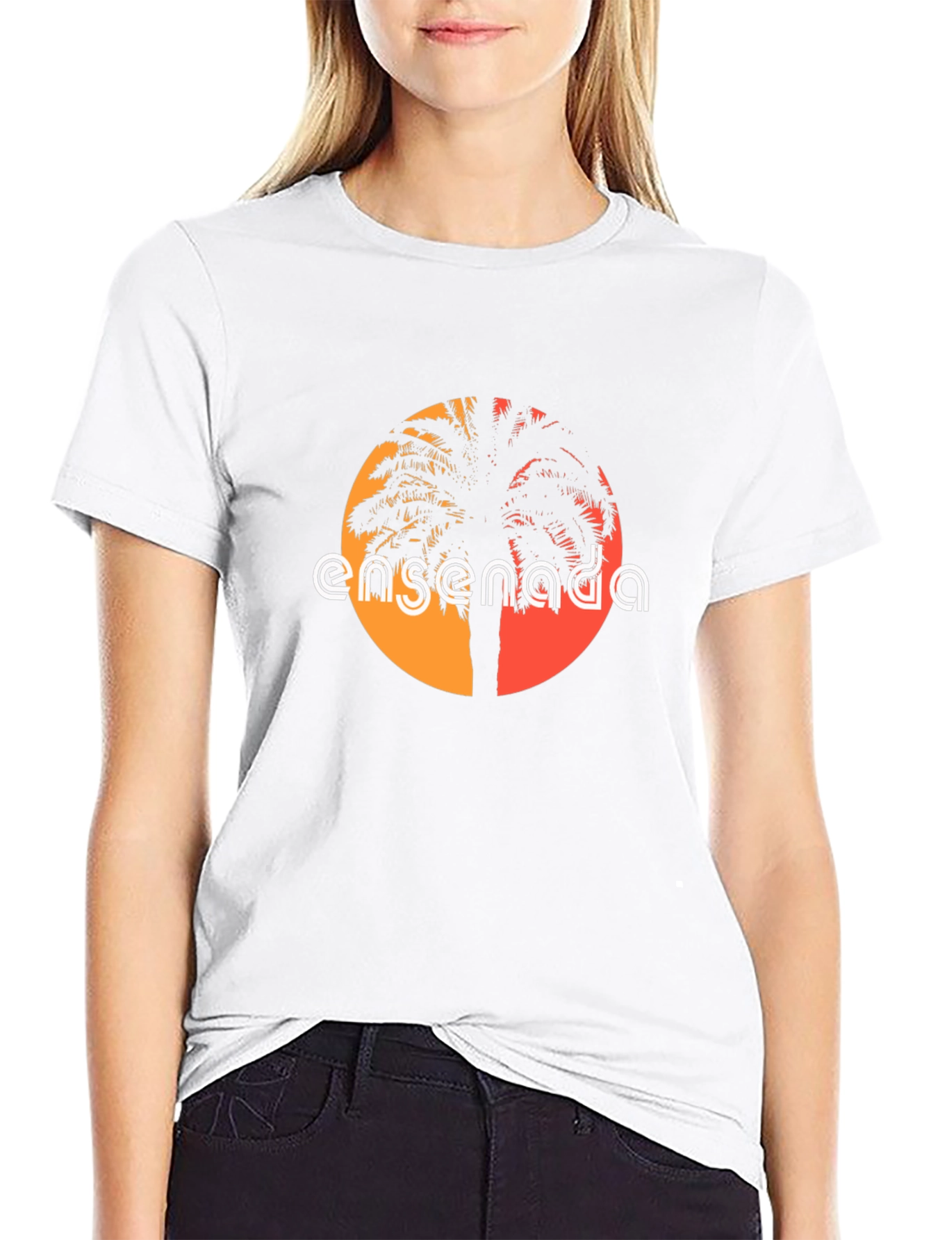 Ensenada Palm Tree Graphic Tee - Black