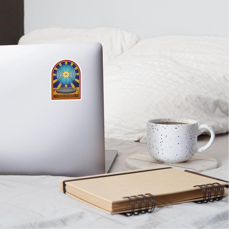 Stained Glass Window Vinyl Album and Turntable