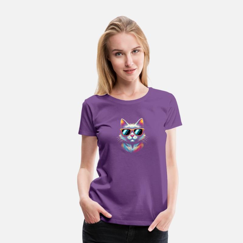 Stylized cat funny cool cats pet art
