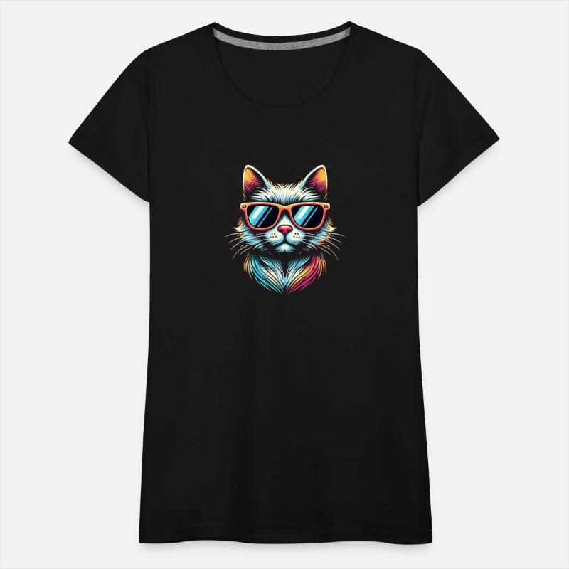 Stylized cat funny cool cats pet art