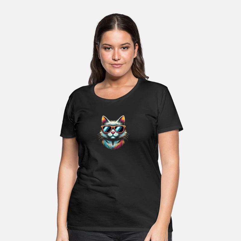 Stylized cat funny cool cats pet art