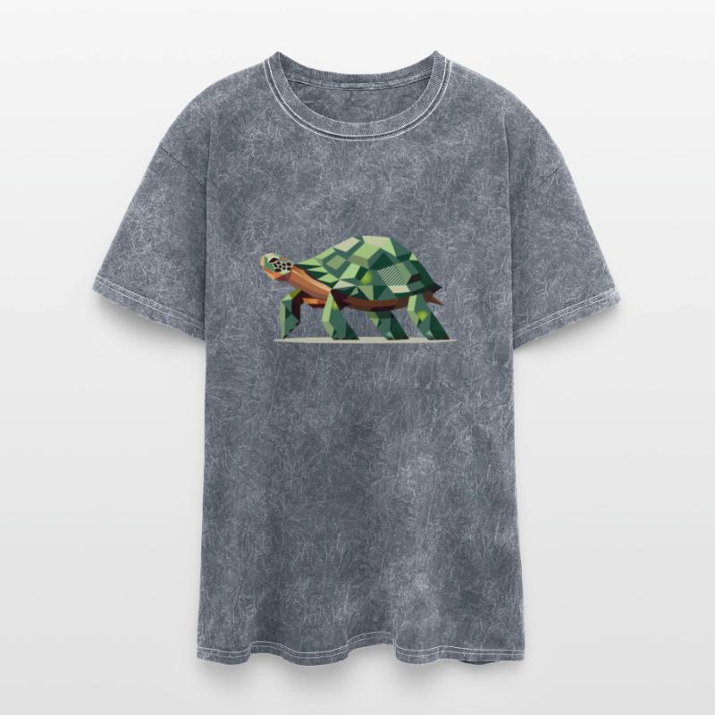 stylized turtle in polygonal design