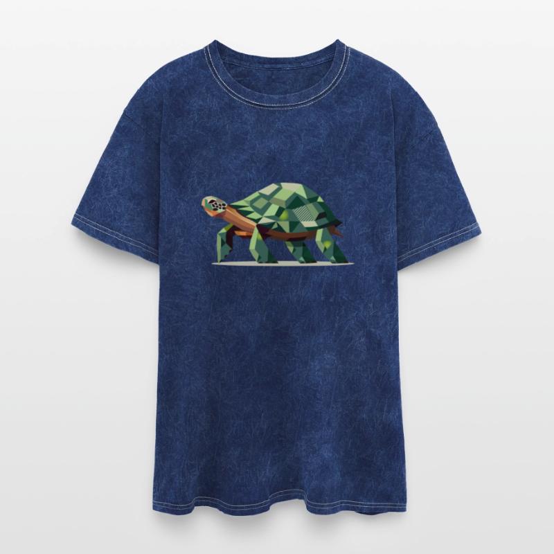 stylized turtle in polygonal design
