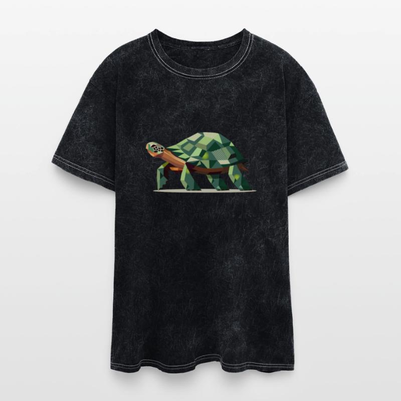 stylized turtle in polygonal design