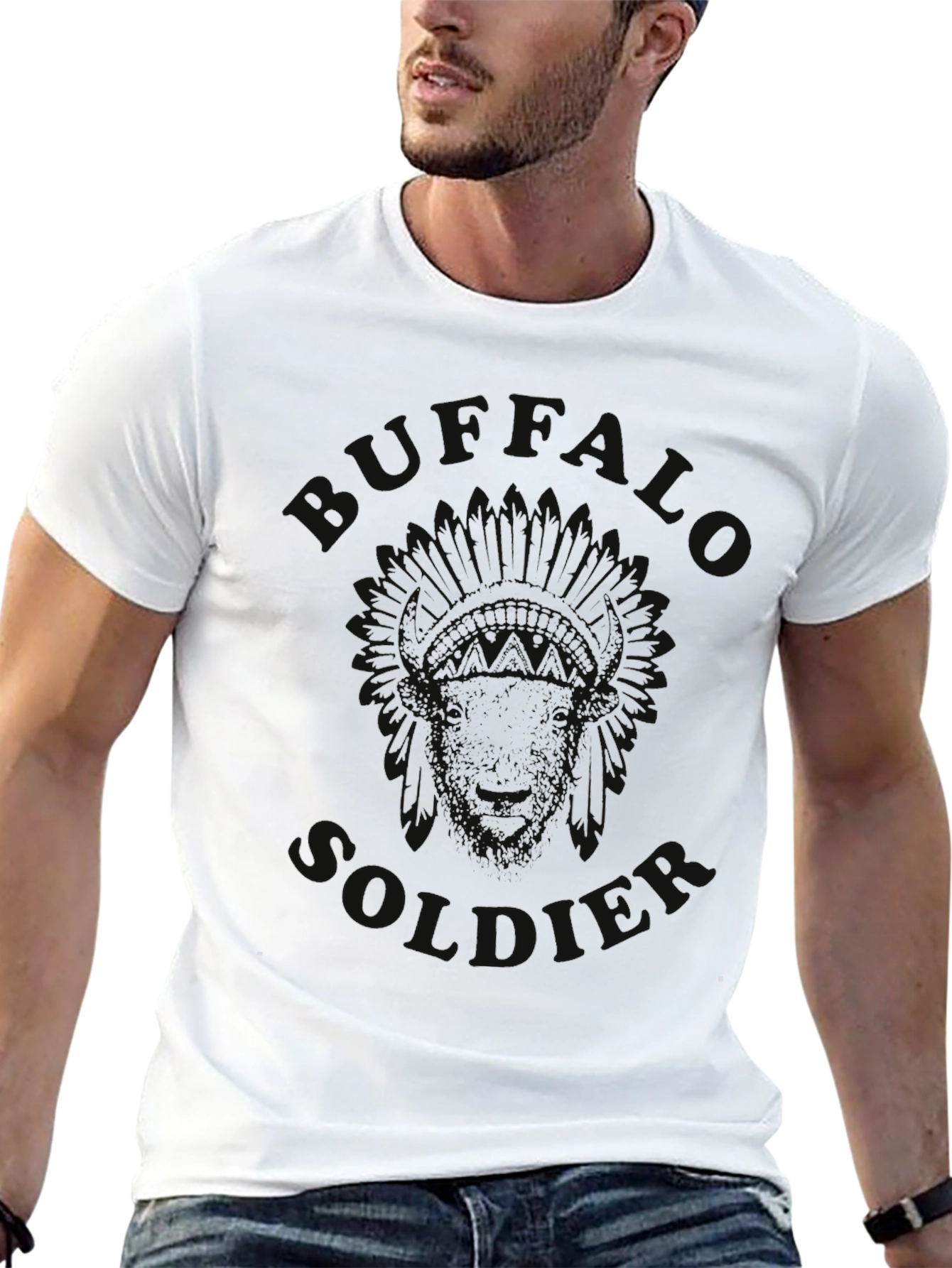 Buffalo Soldier Graphic Print T-Shirt