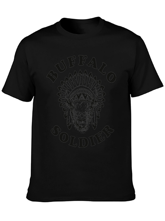 Buffalo Soldier Graphic Print T-Shirt