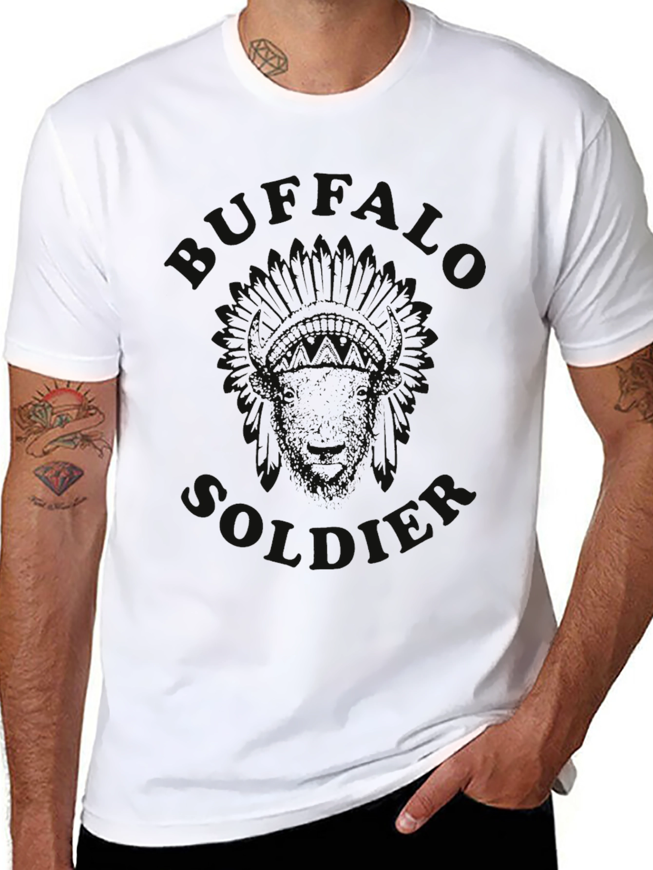 Buffalo Soldier Graphic Print T-Shirt