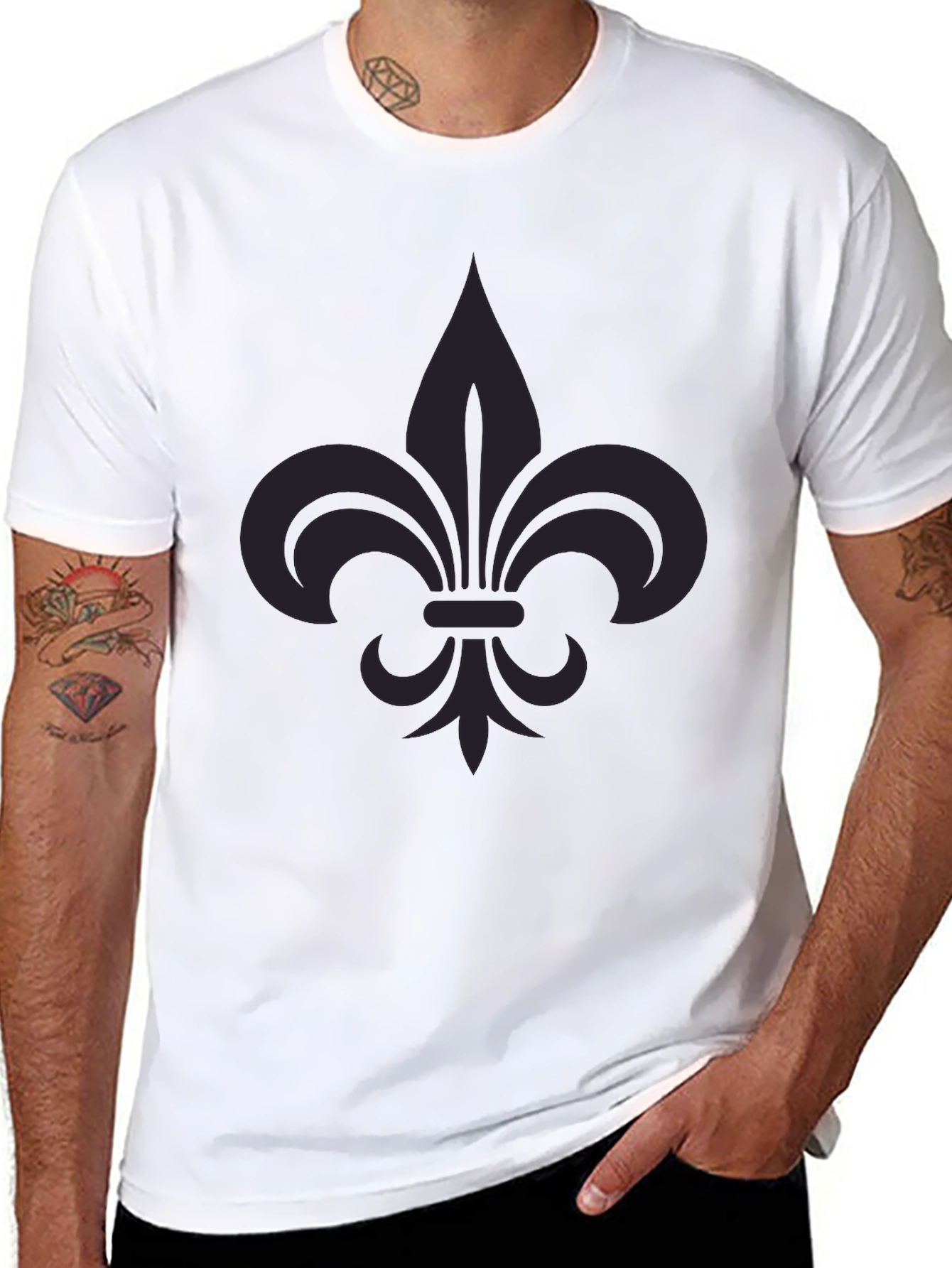 Fleur-de-lis Graphic Tee - Stylish Casual Wear