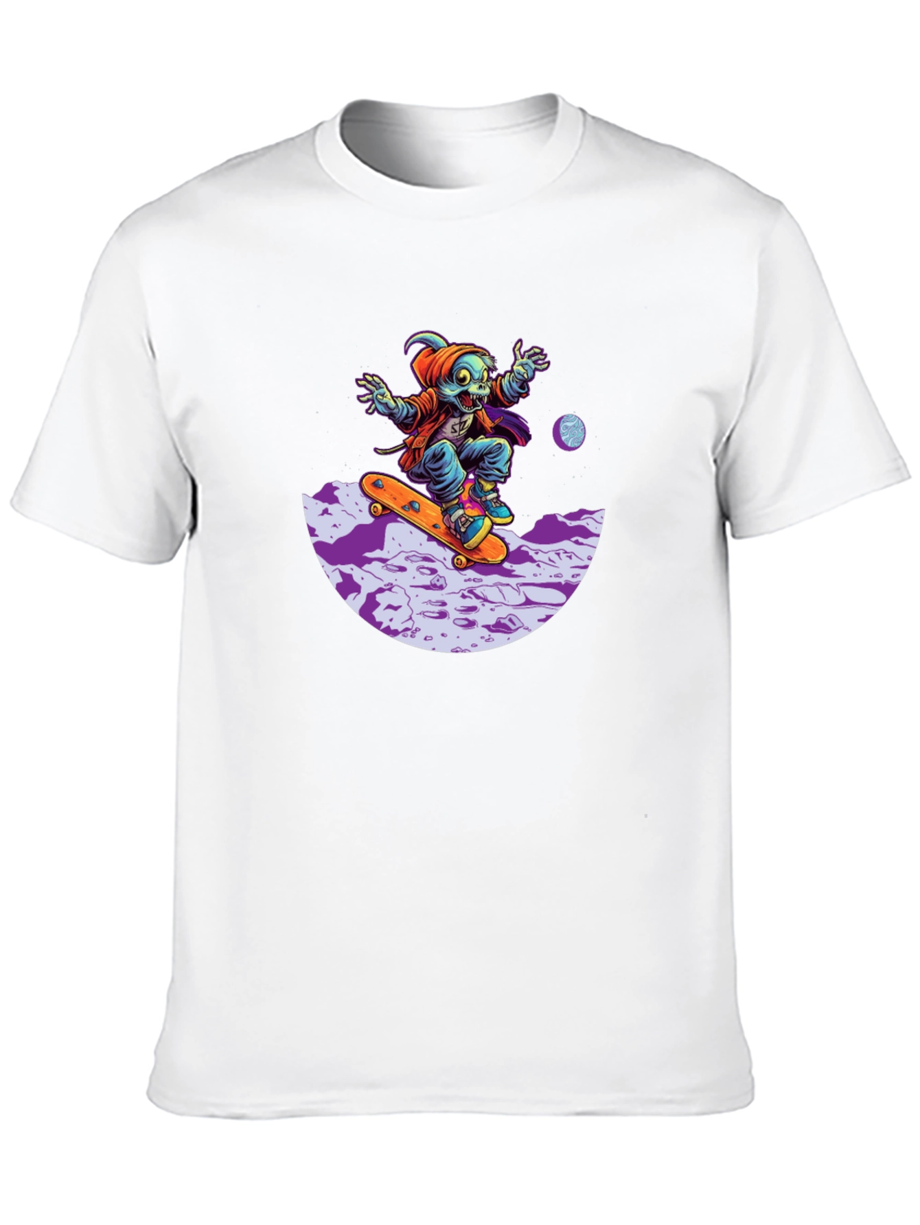 Skateboarding Alien Black T-Shirt