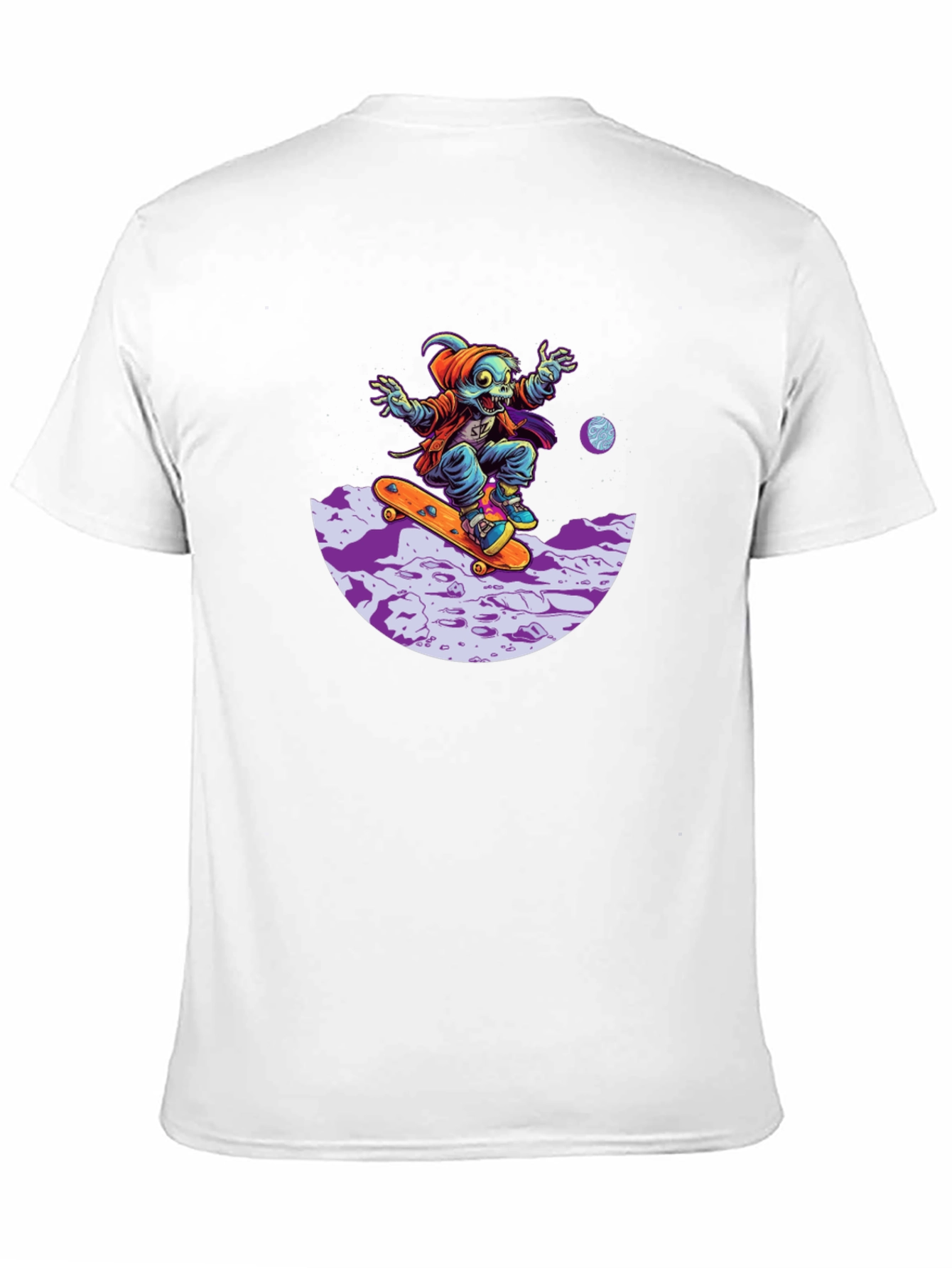 Skateboarding Alien Black T-Shirt