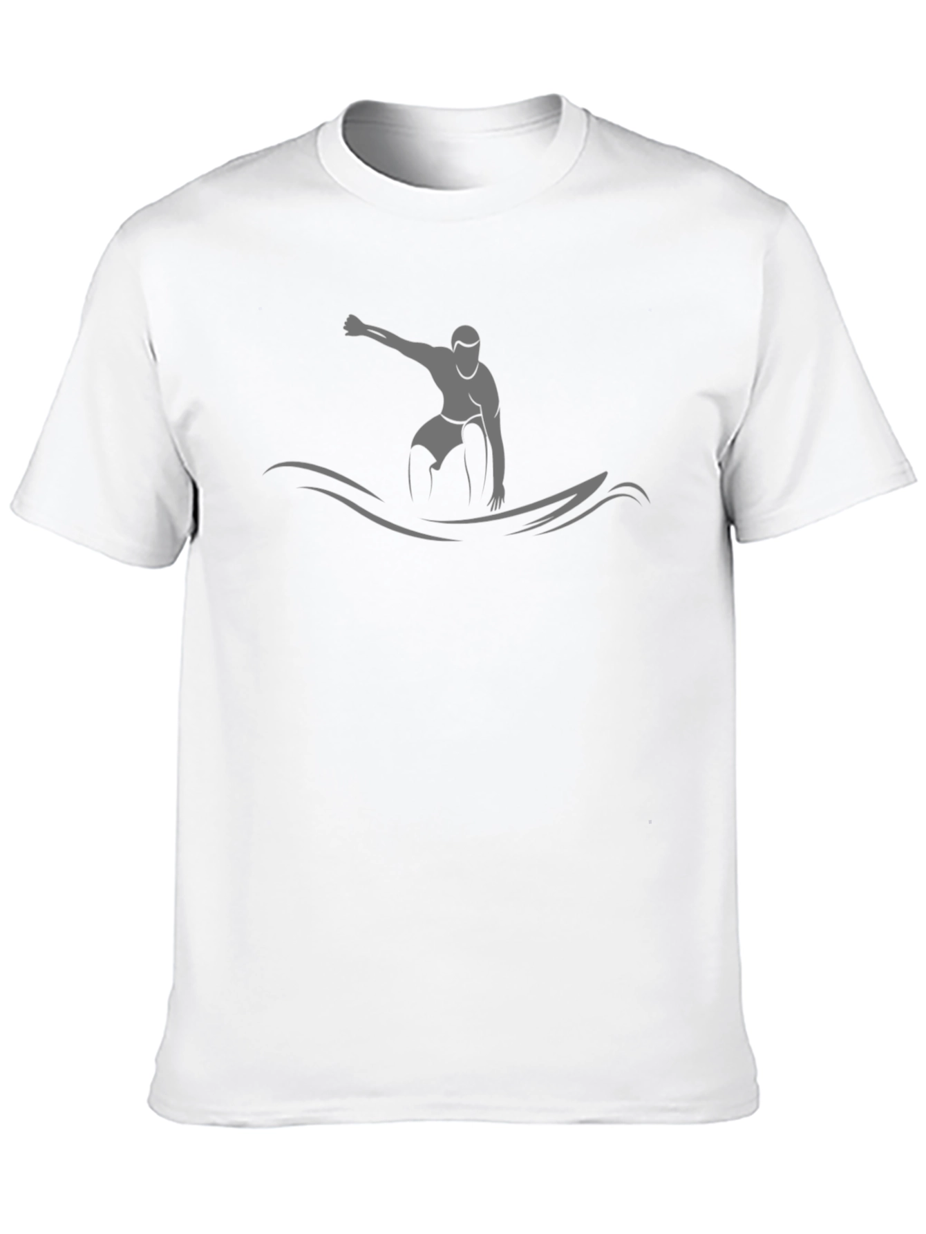 Surfer Silhouette Graphic T-Shirt - Cool Casual Tee