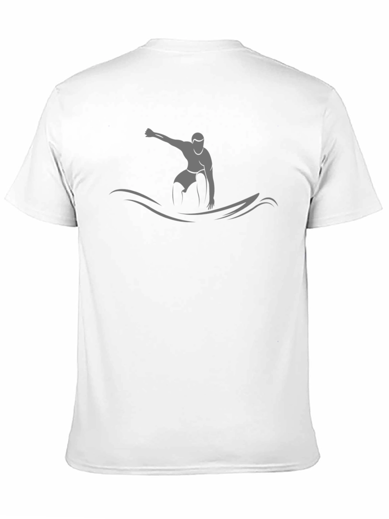 Surfer Silhouette Graphic T-Shirt - Cool Casual Tee