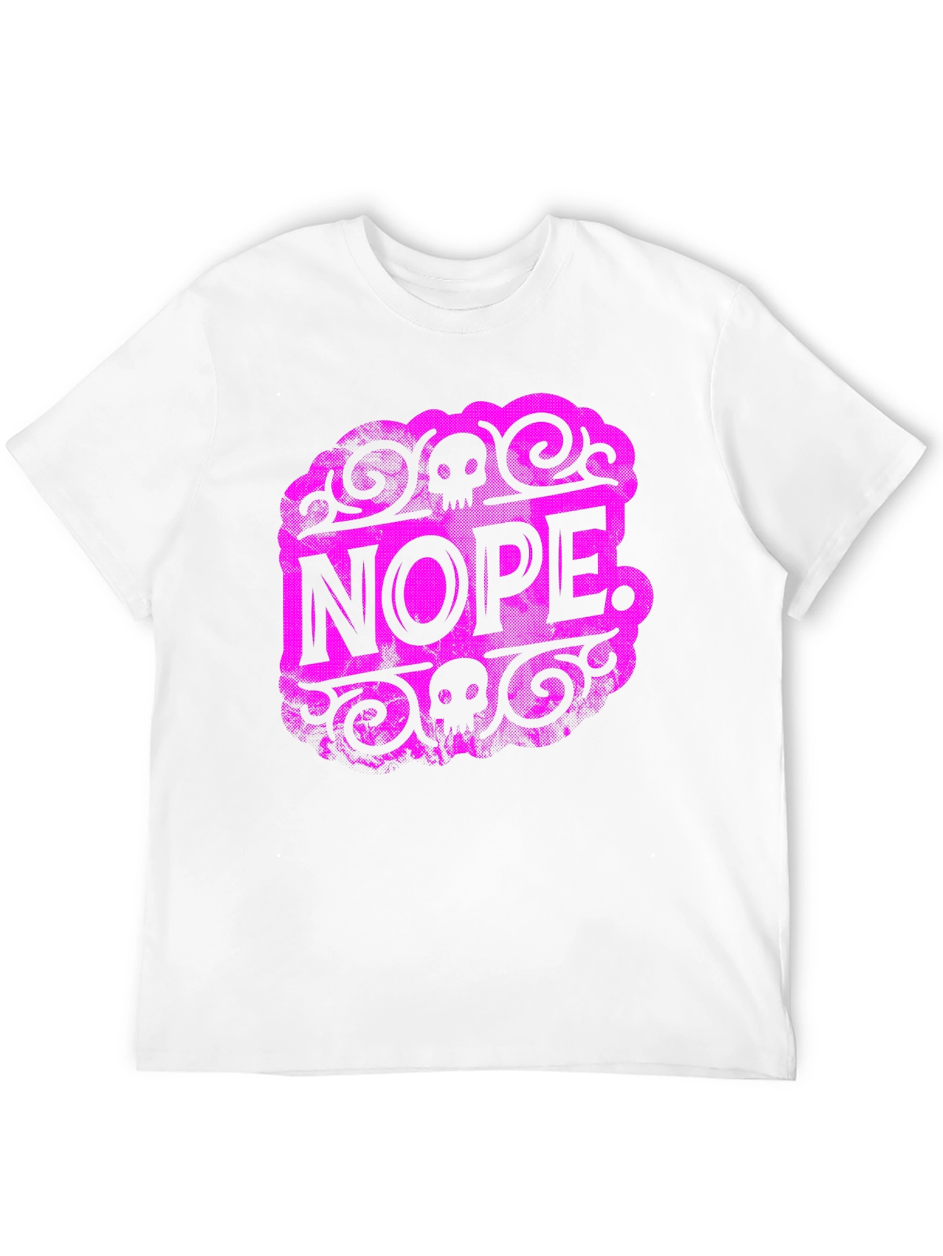 Nope Skull Graphic T-Shirt - Black
