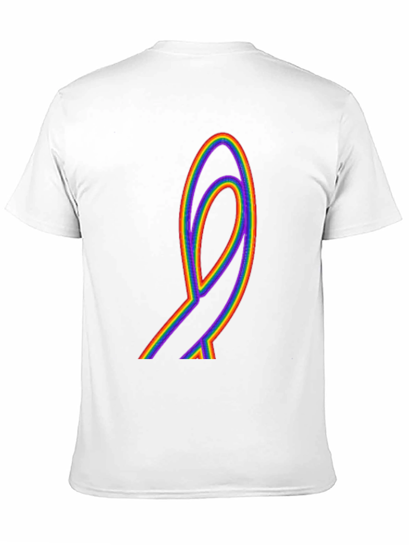 Rainbow Ribbon Graphic Tee - Black