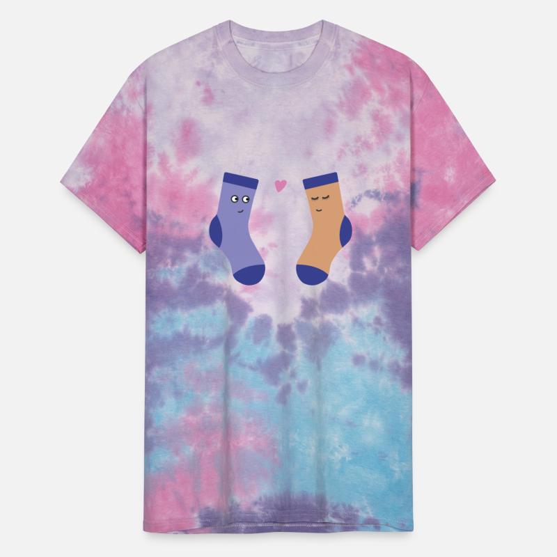 t-shirt couple in love socks