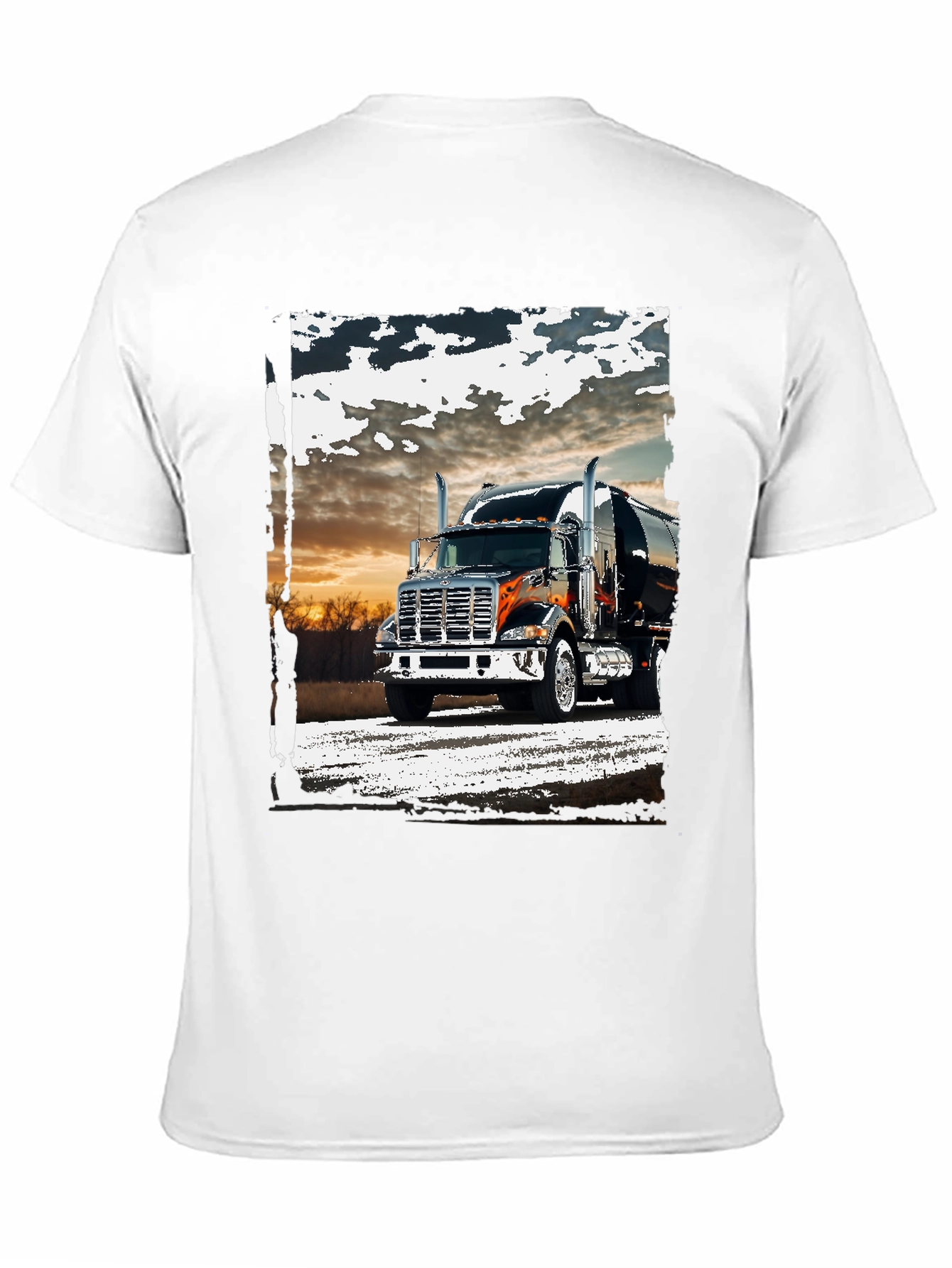 Truck Graphic Tee - Black Cotton Blend