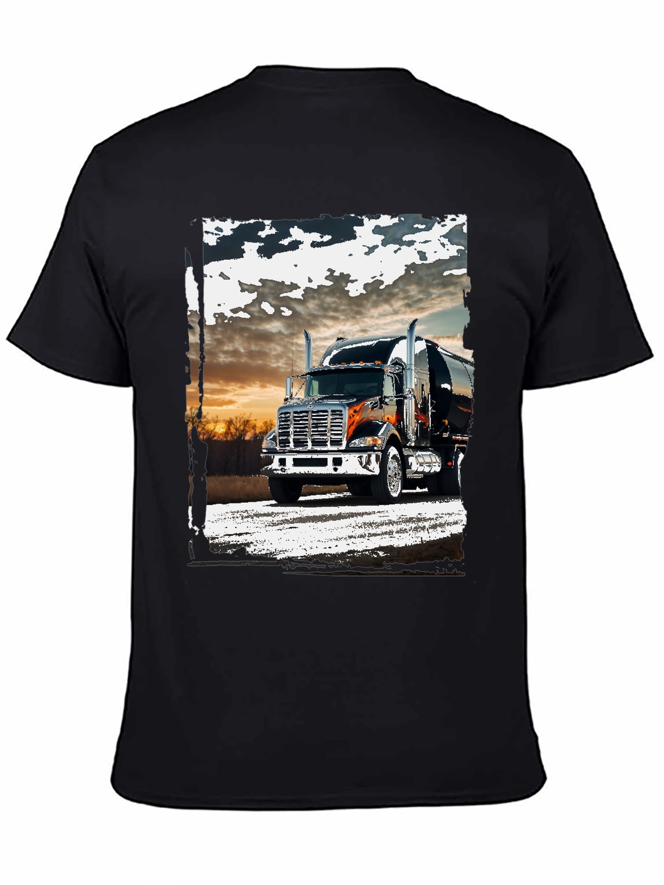 Truck Graphic Tee - Black Cotton Blend