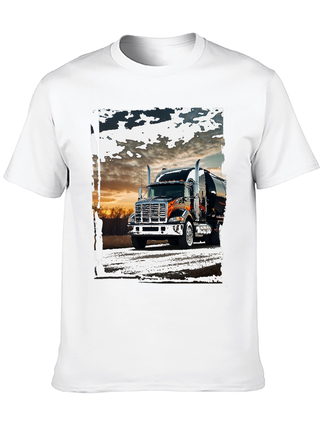 Truck Graphic Tee - Black Cotton Blend