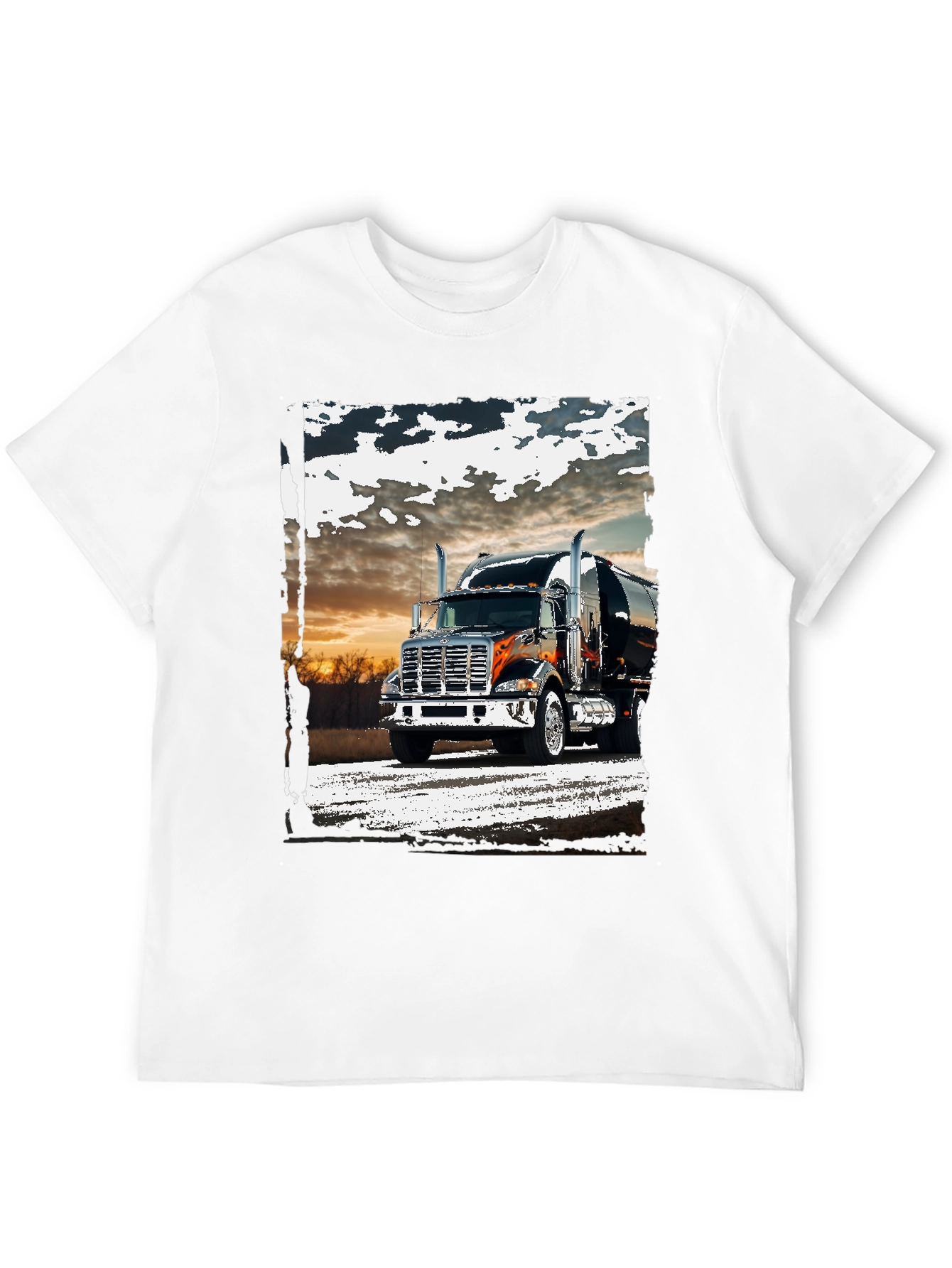 Truck Graphic Tee - Black Cotton Blend
