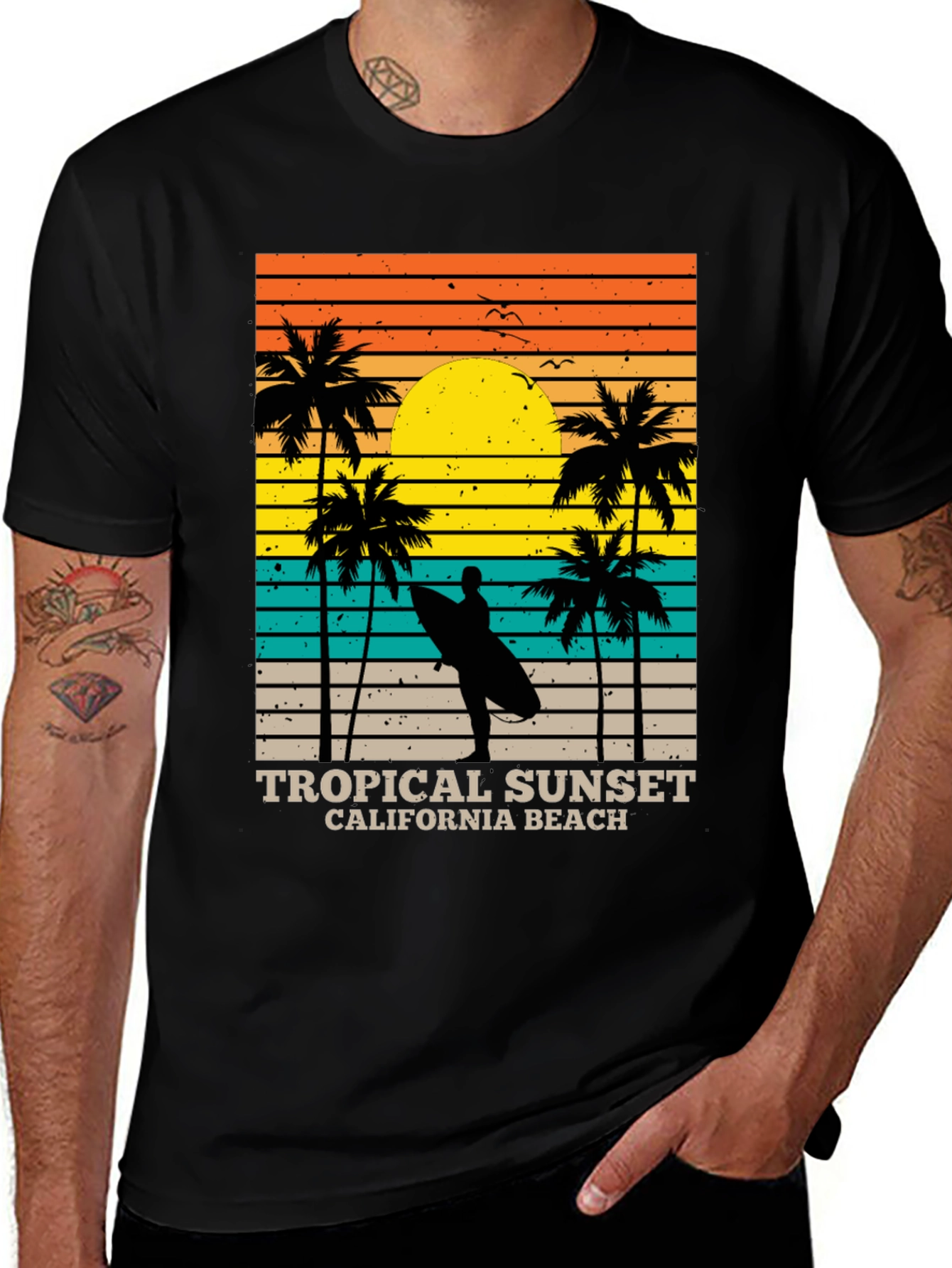 Tropical Sunset Beach Tee