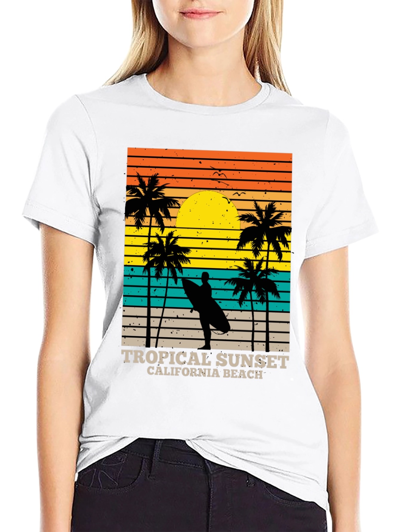 Tropical Sunset Beach Tee