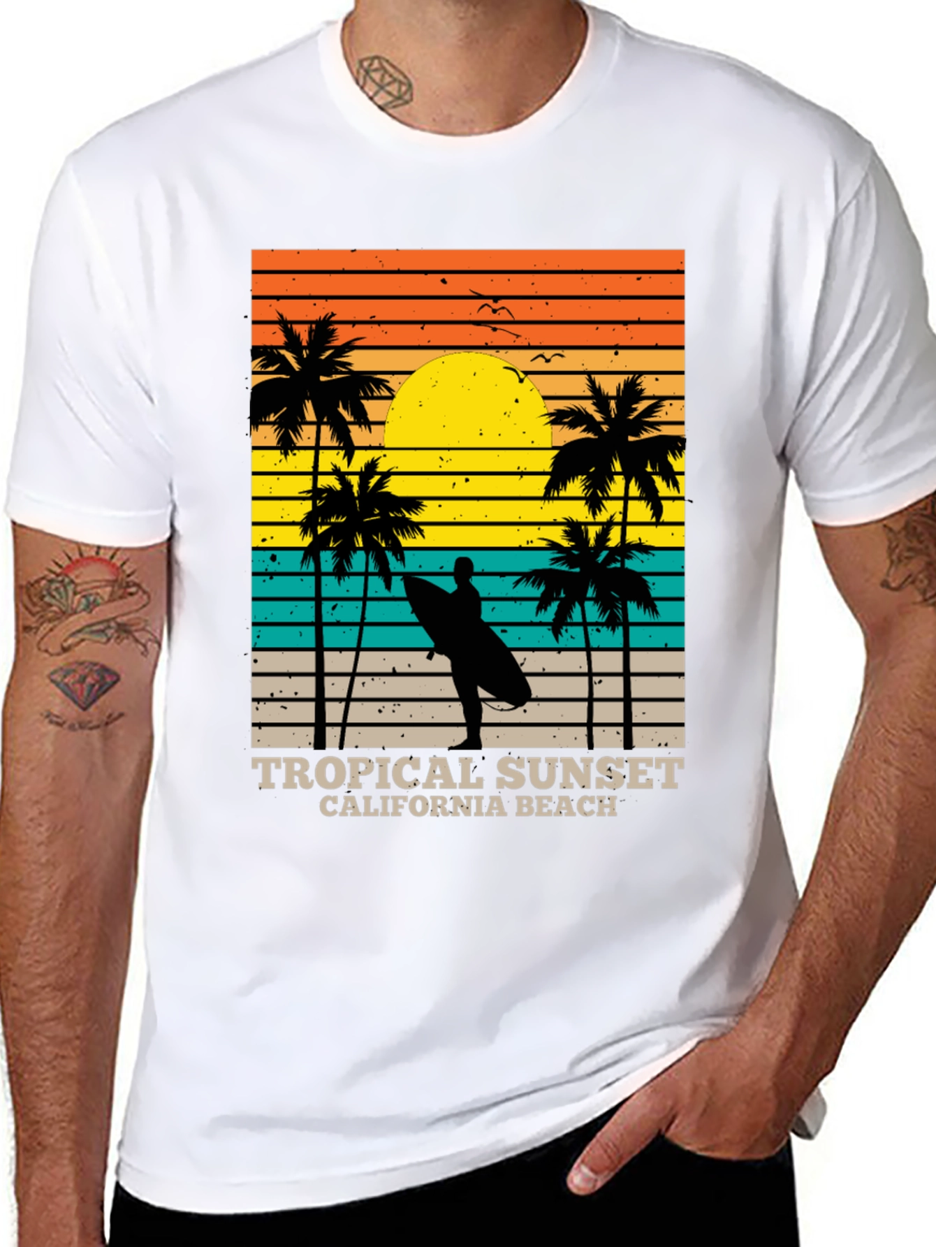 Tropical Sunset Beach Tee