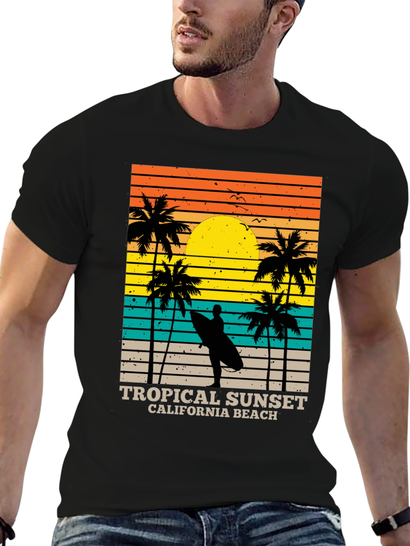 Tropical Sunset Beach Tee