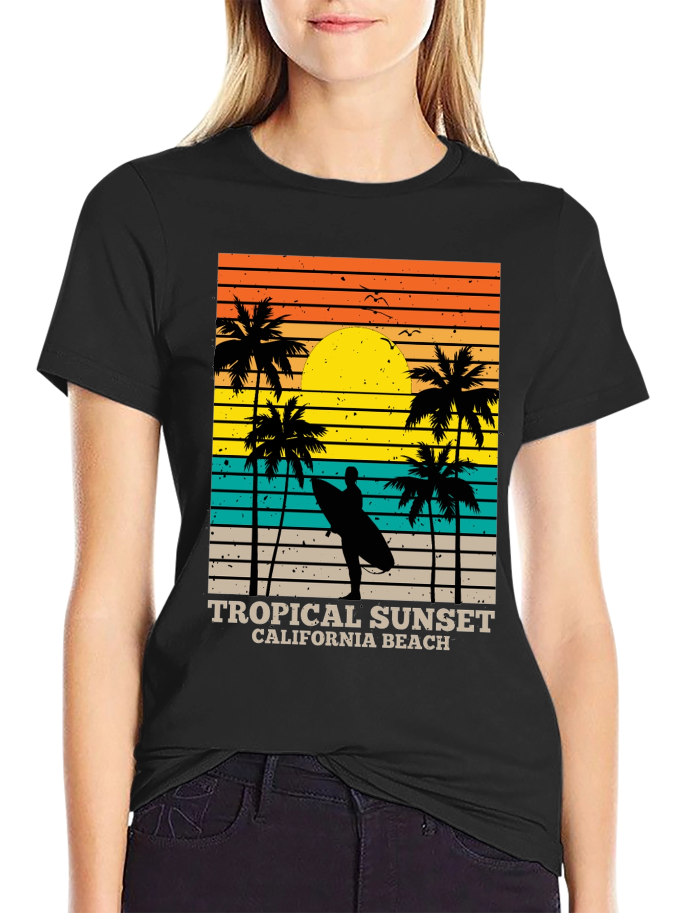 Tropical Sunset Beach Tee