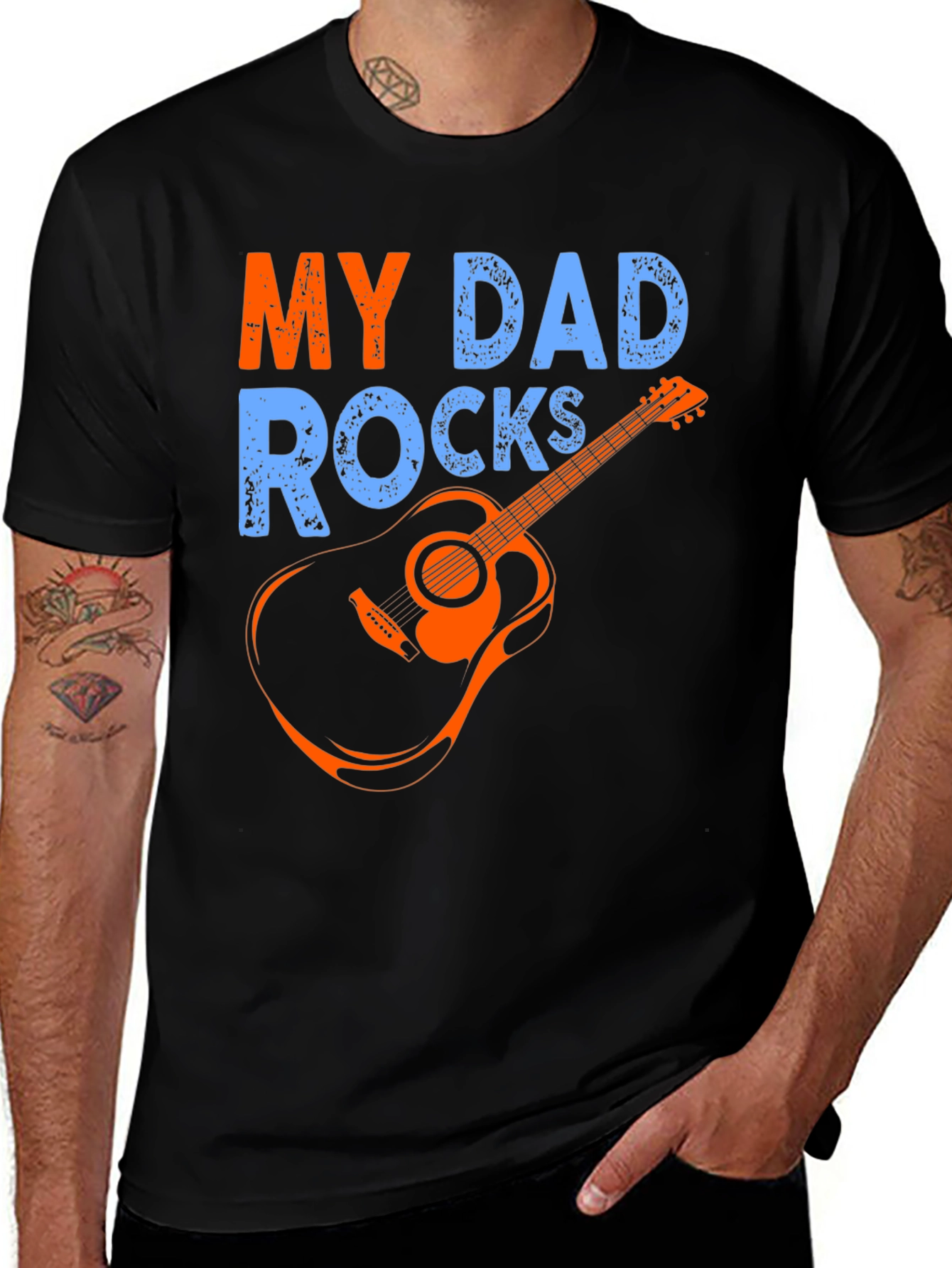 My Dad Rocks Guitar Graphic Tee