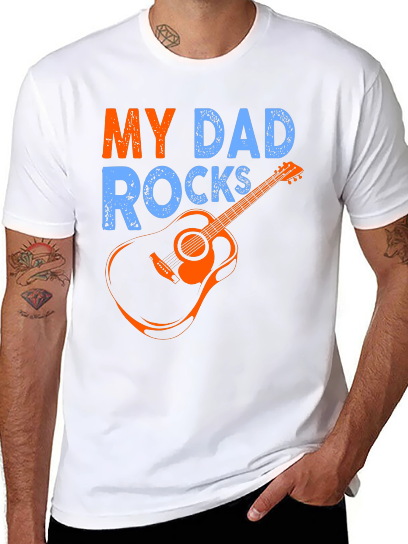 My Dad Rocks Guitar Graphic Tee