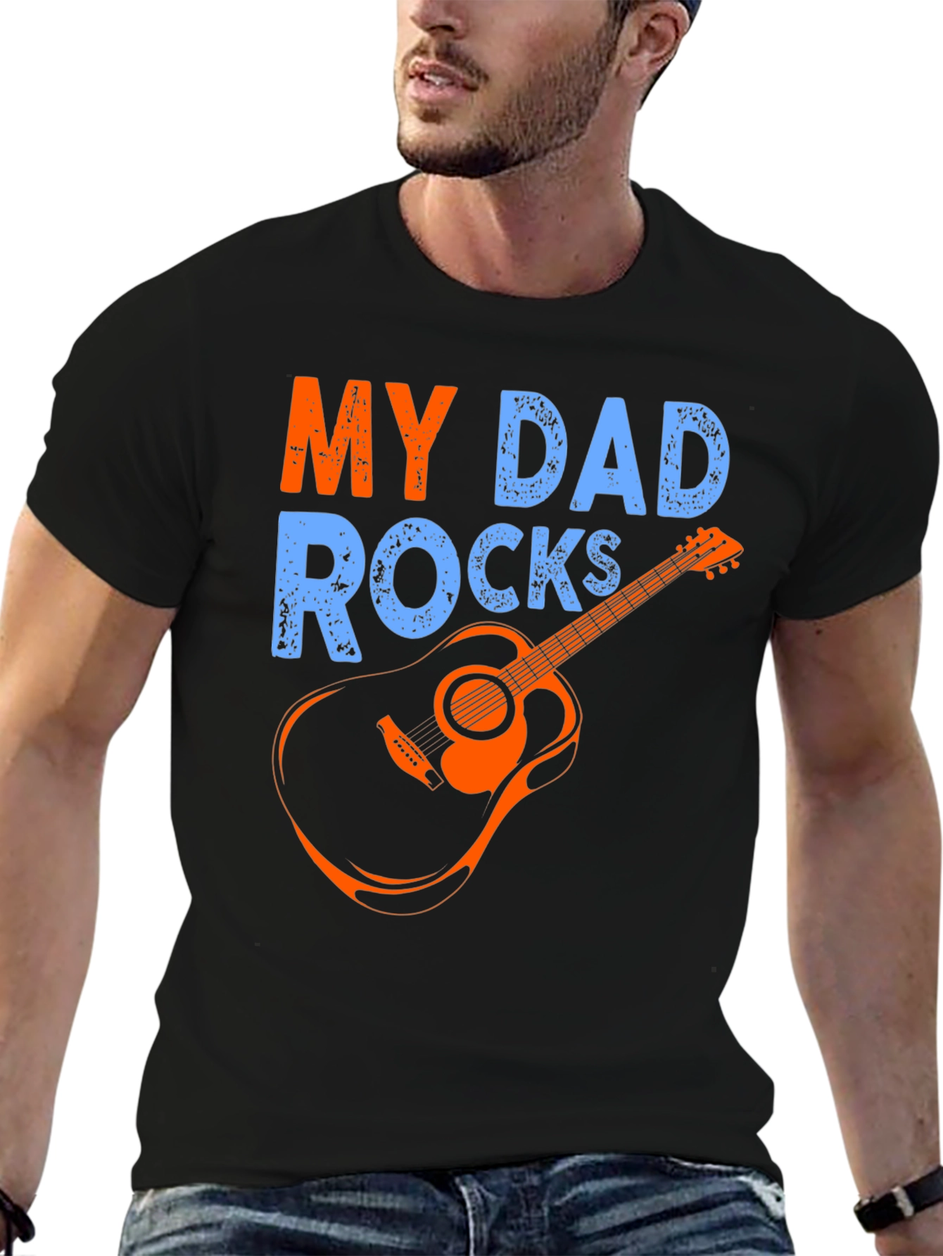 My Dad Rocks Guitar Graphic Tee