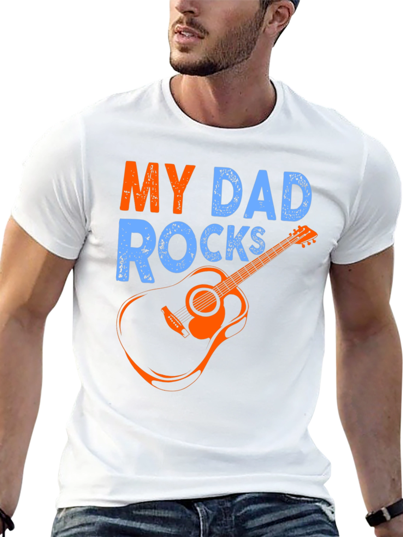 My Dad Rocks Guitar Graphic Tee