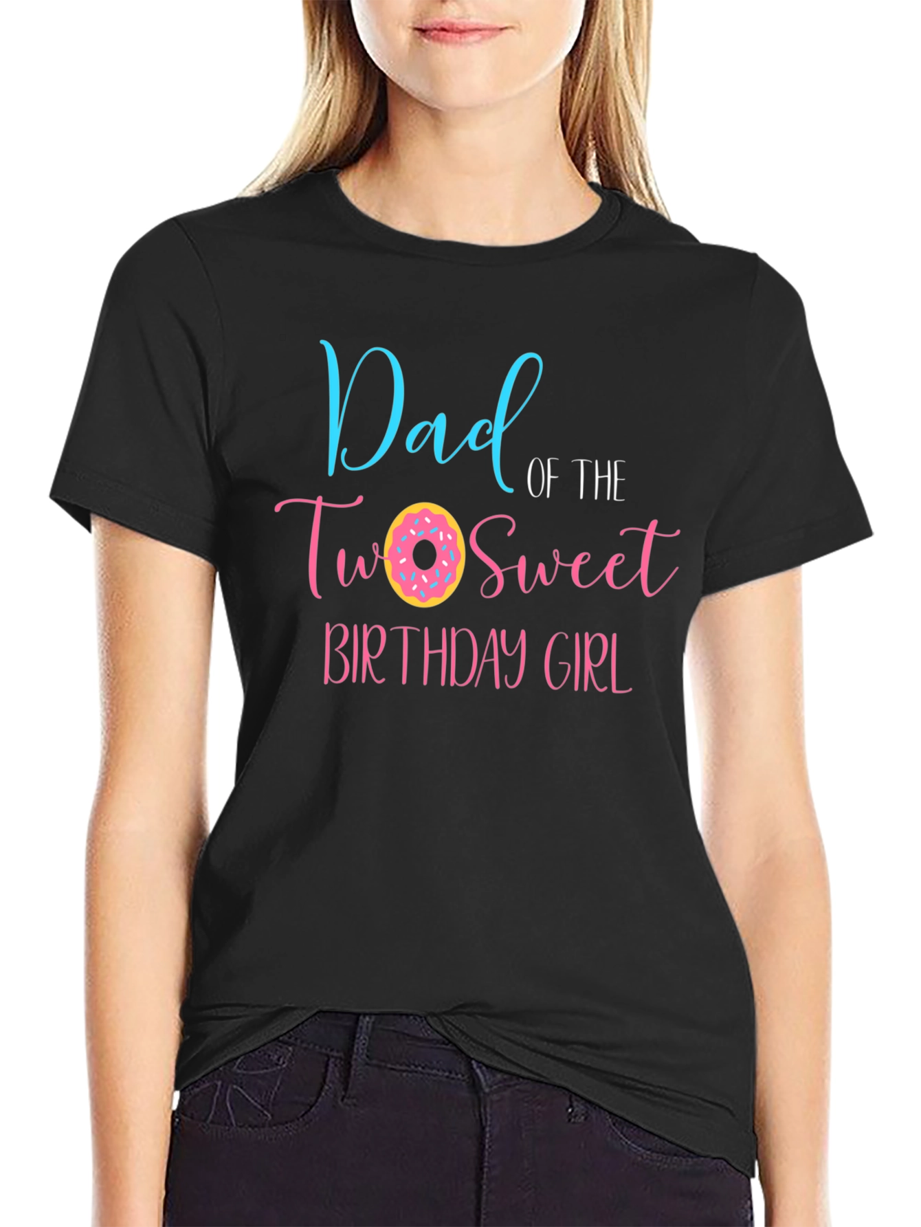 Dad of the Two Sweet Birthday Girl T-Shirt
