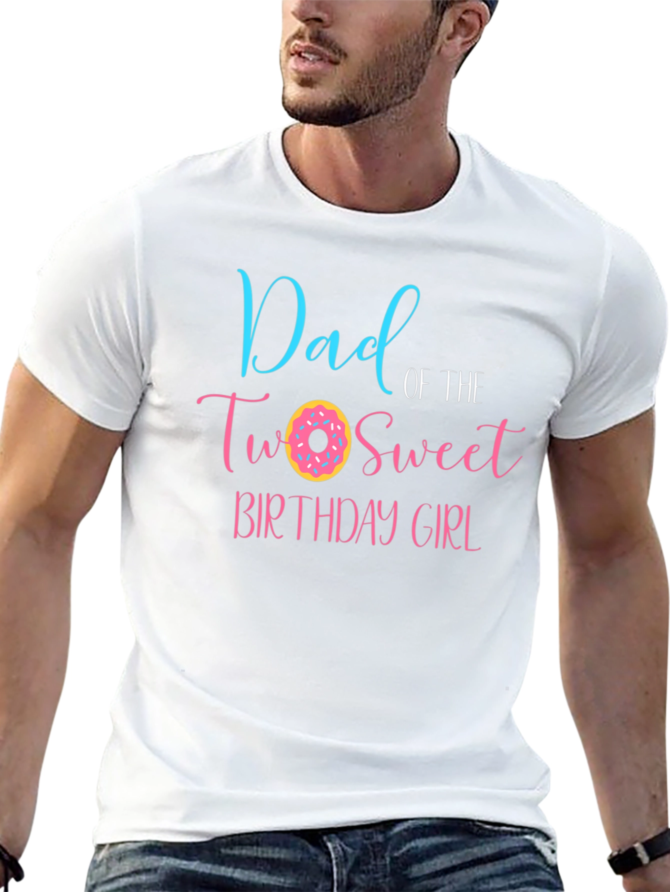 Dad of the Two Sweet Birthday Girl T-Shirt