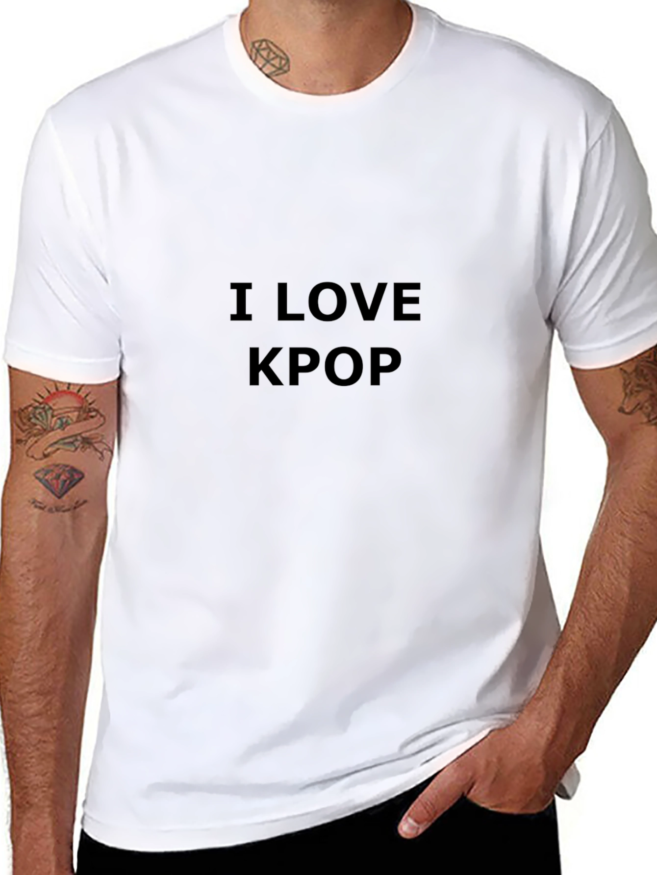 I Love KPOP Black T-Shirt